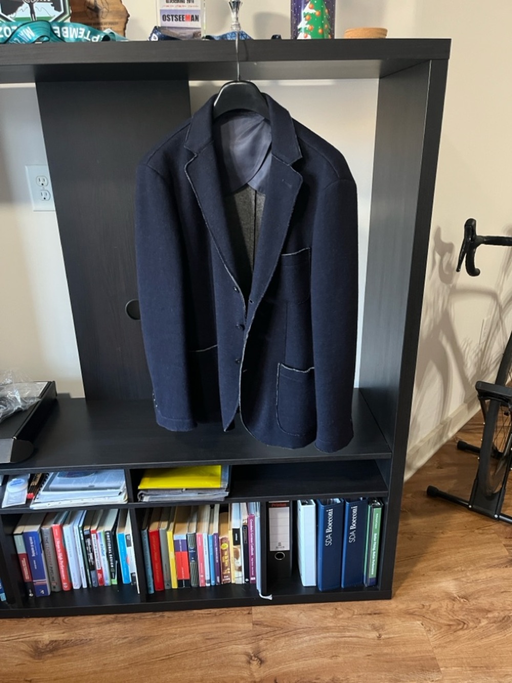 Men's Navy Knit Blazer - Casual Tailored Jacket. ATP.CO